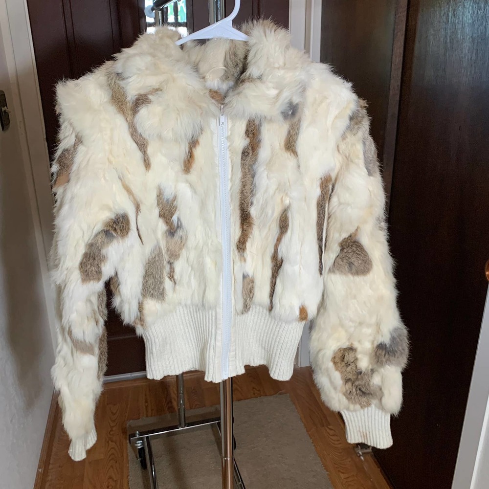 Chesley Women's Genuine Rabbit Hair Jacket Size L